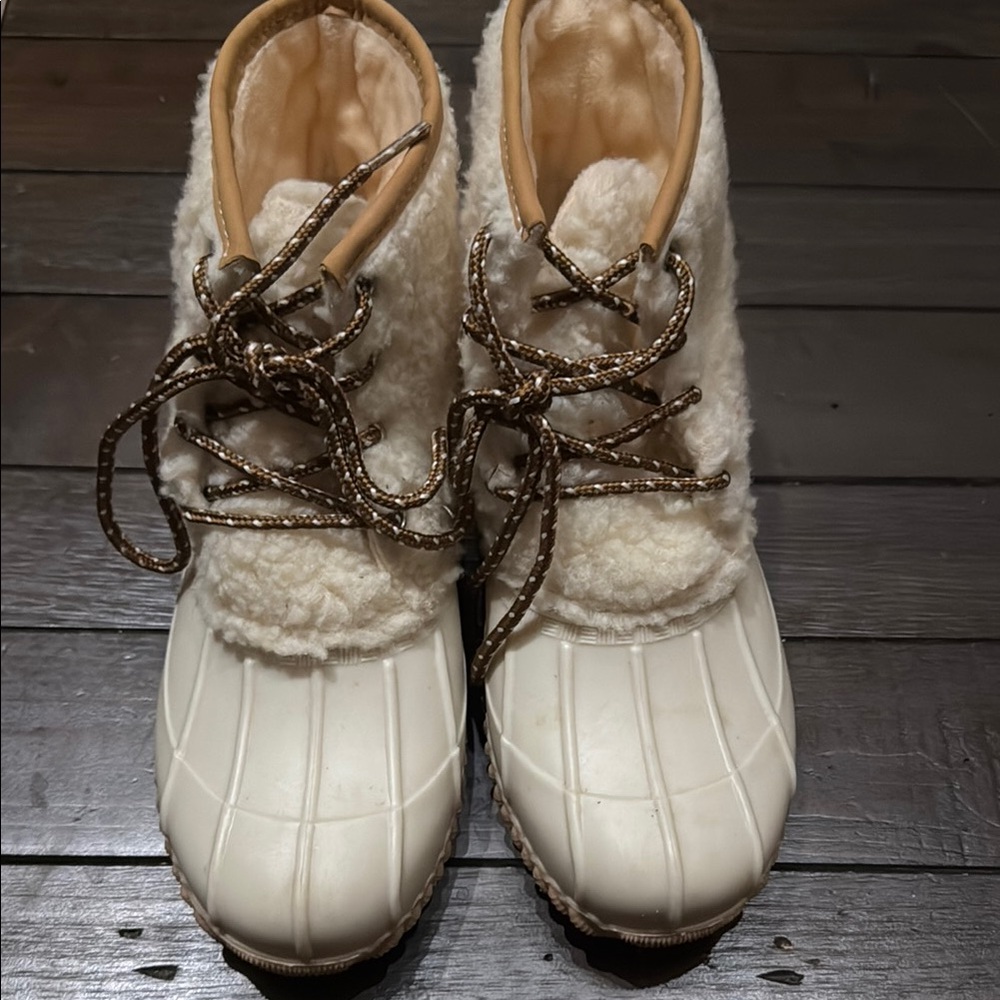Magellan Outdoors Cream Winter Rain Boots Waterproof